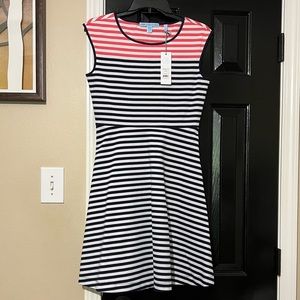 Daper James stripe dress NWT